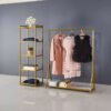 Gold Garment Rack – Fashion Store Floor Stand