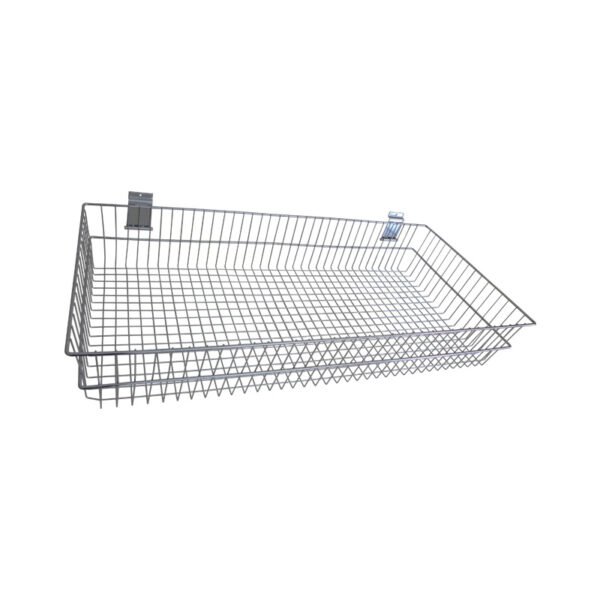 Wire Mesh Basket Slat Wall Metal Slatwall Basket