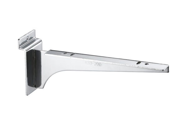 Chrome Metal Slatwall Shelf Brackets for Supermarket Store