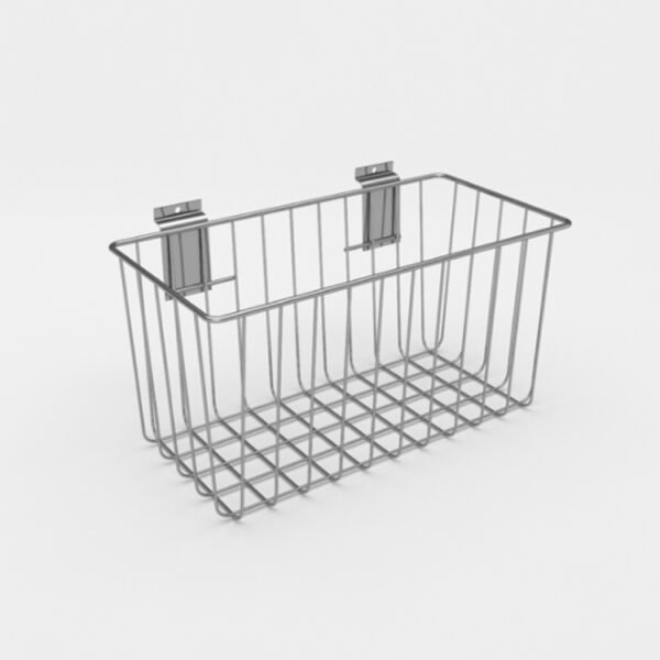 Wire Mesh Basket Slat Wall Metal Slatwall Basket