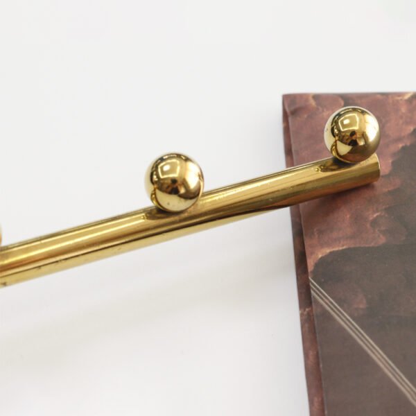 Gold Display Hook Oval Tube Shelf Metal Hanging Hooks