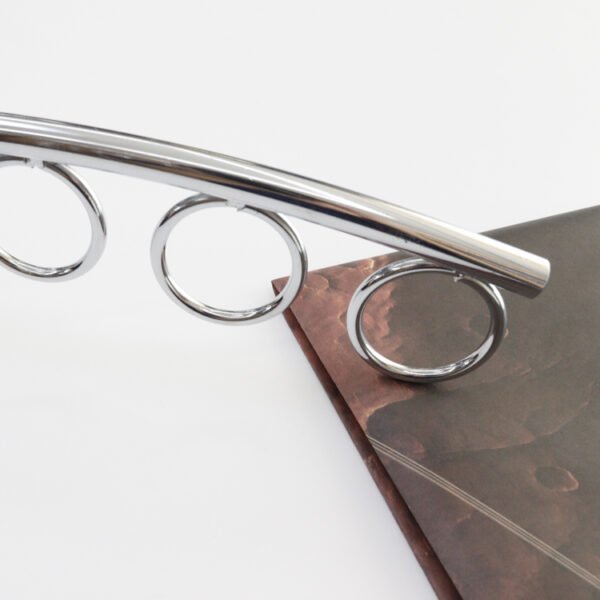 Metal Chrome Slatwall Waterfall Hanging Hook with 5 Circle Arch