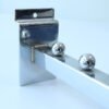 Metal Chrome Waterfall Slatwall Hooks Square Tube Hook