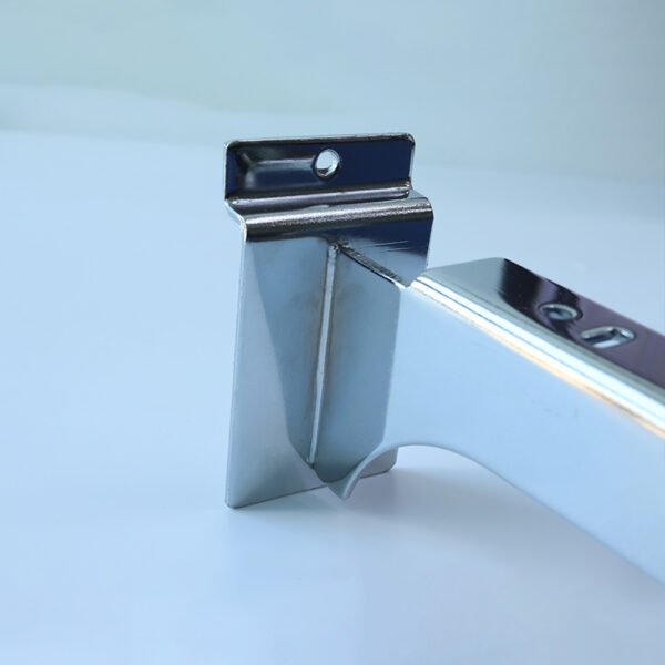 Chrome Metal Slatwall Shelf Brackets for Supermarket Store