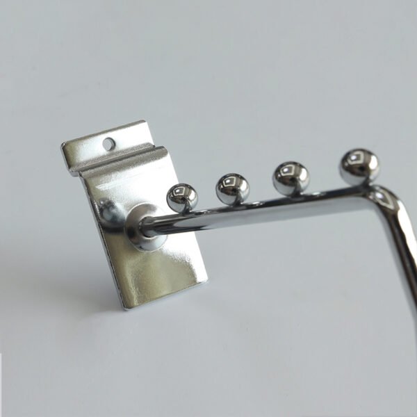 Metal Chrome Display Slatwall Hook with 3 Layers
