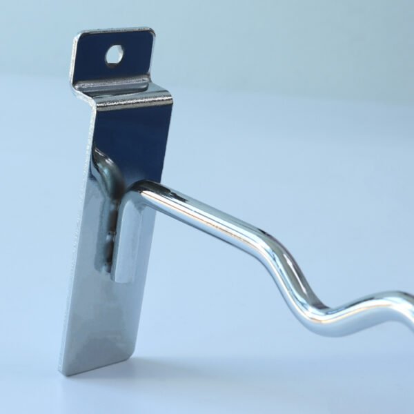 Metal Chrome Wave Shaped Display Slatwall Hook