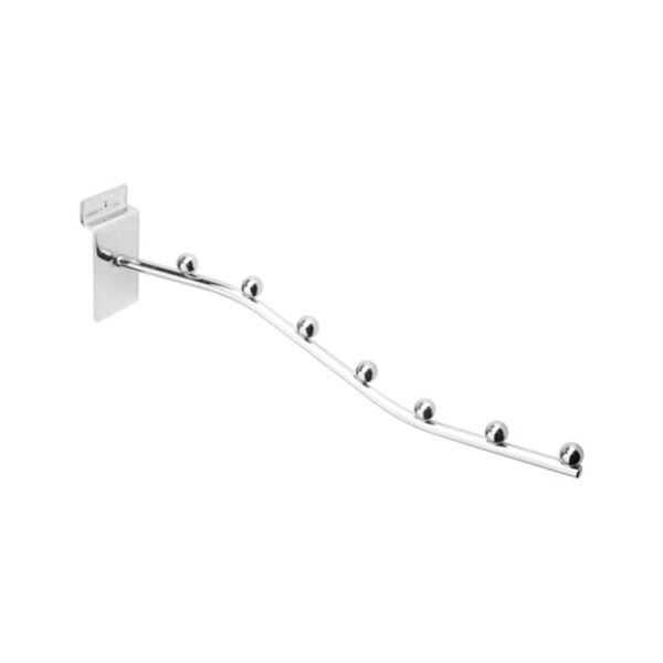 Slatwall Display Hook | 6mm Chrome Wire Hook with 7 Balls