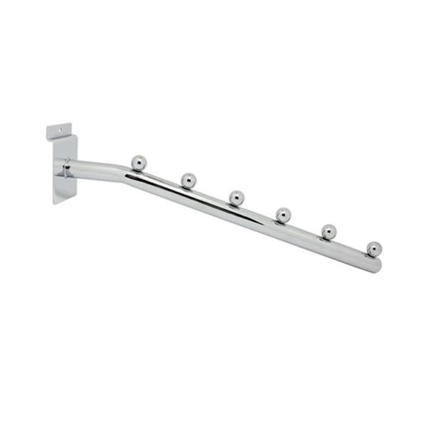 Chrome Color Display Hook Wire Slatwall Hook With 8 Balls