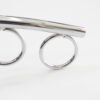 Metal Chrome Slatwall Waterfall Hanging Hook with 5 Circle Arch