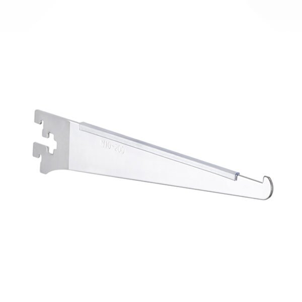 Chrome Metal Fitting a Slotted Channel Display Bracket for Glass Supporter