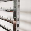 Chrome Slotted Display Post – Wall Mount 2"