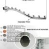 Display Waterfall Hanging Hook with 7 Beads ,9 Beads Fits for Square Tube
