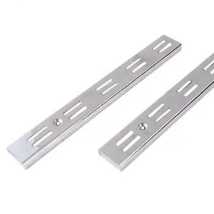 Chrome Slotted Display Post – Wall Mount 2"