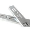 Chrome Slotted Display Post – Wall Mount 2"