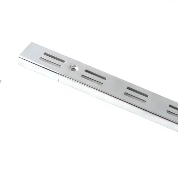 Chrome Slotted Display Post – Wall Mount 2"