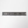 Chrome Double-Slotted Square Tube – 38x38mm Upright