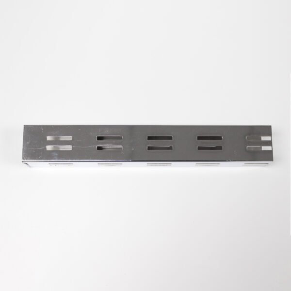 Chrome Double-Slotted Square Tube – 38x38mm Upright