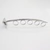 Metal Chrome Slatwall Waterfall Hanging Hook with 5 Circle Arch