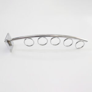 Metal Chrome Slatwall Waterfall Hanging Hook with 5 Circle Arch