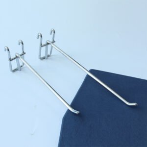 Metal Plated Supermarket Display Hook Chrome Metal Gridwall Hook