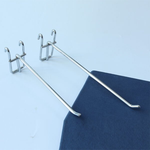 Metal Plated Supermarket Display Hook Chrome Metal Gridwall Hook