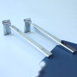 Chrome Metal Slatwall Shelf Brackets for Supermarket Store