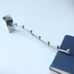 Slatwall Display Hook | 6mm Chrome Wire Hook with 7 Balls