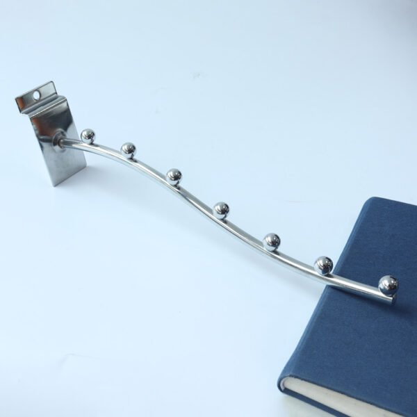 Slatwall Display Hook | 6mm Chrome Wire Hook with 7 Balls