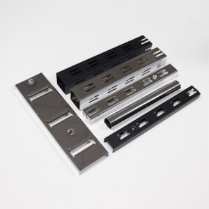 Chrome Plated 2" Upright Post H Strut Channel Wall Standards Steel Slotted Channel