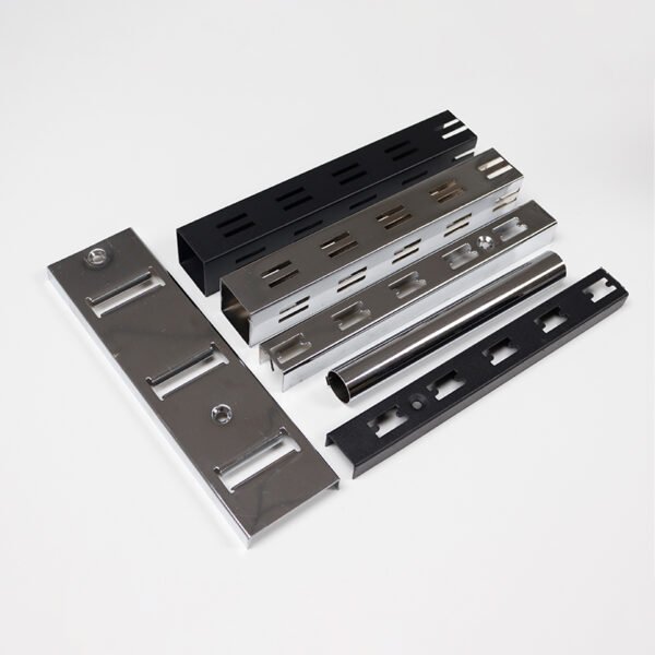 Chrome Plated 2" Upright Post H Strut Channel Wall Standards Steel Slotted Channel