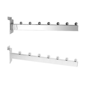 Straight Chrome Hanging Display Hook with 7 Beads