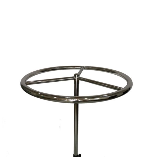 Chrome Round Rotating Rack | Iron Garment Display for Retail & Boutique