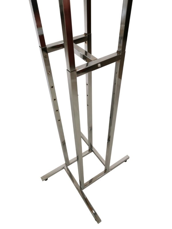 Modern Foldable 4-Way Rack | Metal Coat Display Stand for Home & Store