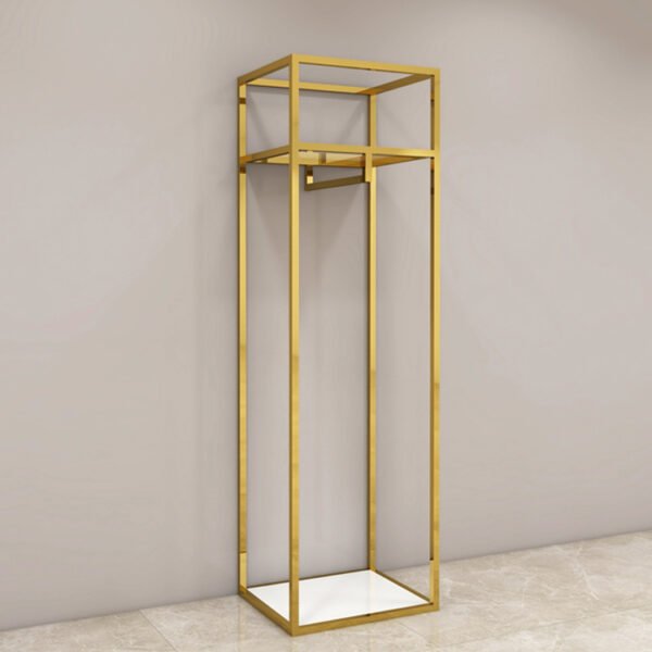 Custom Gold Wedding Dress Rack | Luxury Display Stand for Bridal Shops