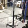 4-Way Rotating Garment Rack | Metal Display Stand with Wheels for Retail Stores