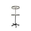 Chrome Rotating Rack | Adjustable Height Round Display for Belts & Scarves
