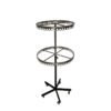 Chrome Rotating Rack | Adjustable Height Round Display for Belts & Scarves