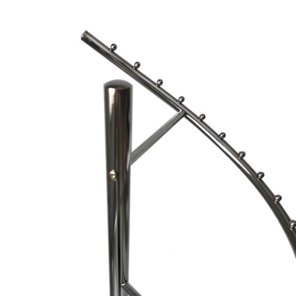 S-Shaped Garment Display Rack | Metal Spiral Stand for Hotels & Living Spaces