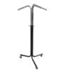 4-Way Rotating Garment Rack | Metal Display Stand with Wheels for Retail Stores