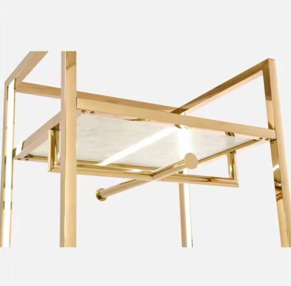 LED Hanging Rack | Heavy-Duty Clothing Display Stand for Fashion Shops