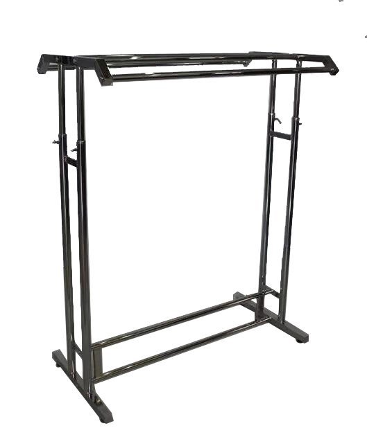 Wholesale Chrome Metal Rack | Standing Clothing Display for Retail Stores