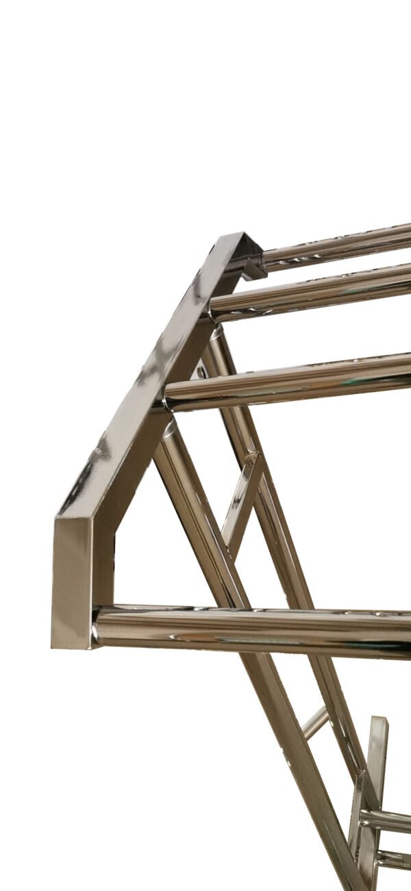Wholesale Chrome Metal Rack | Standing Clothing Display for Retail Stores