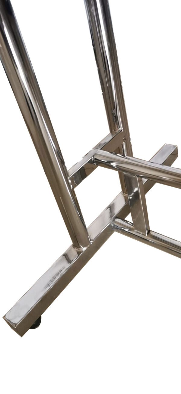 Wholesale Chrome Metal Rack | Standing Clothing Display for Retail Stores