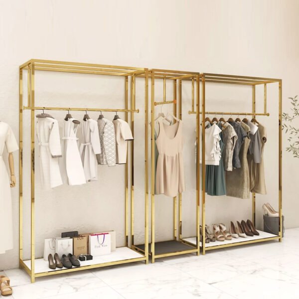 Custom Boutique Garment Display Rack – Sturdy Metal Clothes Stand