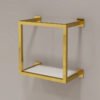Custom Shiny Gold Wall Rack | Square Bag Display for Fashion Stores