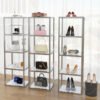 Stainless Steel Display Rack | Shoe & Bag Shelf for Fashion Stores
