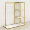 Custom Boutique Rack | Gold Metal Clothing Stand for Women’s Wear