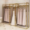 Custom Store Display Furniture | LED Clothes Rack for Boutique Retail