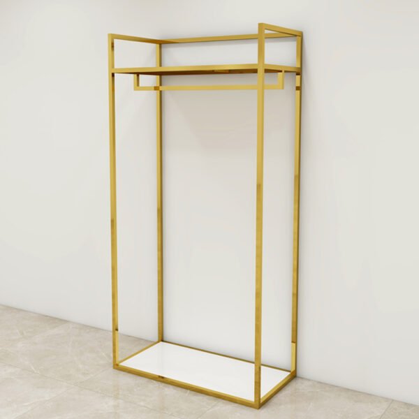 Custom Store Display Furniture | LED Clothes Rack for Boutique Retail