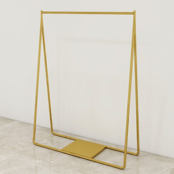 Custom Gold Metal Rack | Boutique Clothing & Dress Display Stand